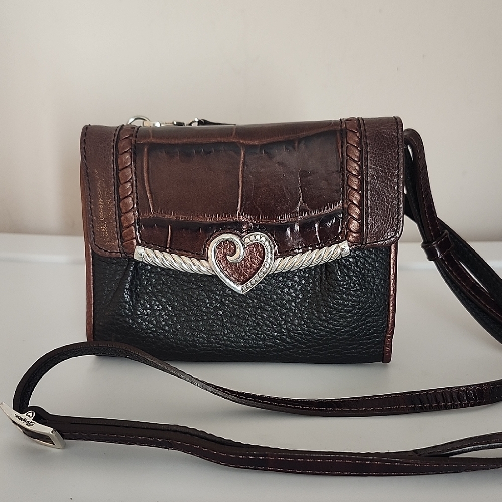 Brighton Leather Crossbody Wallet